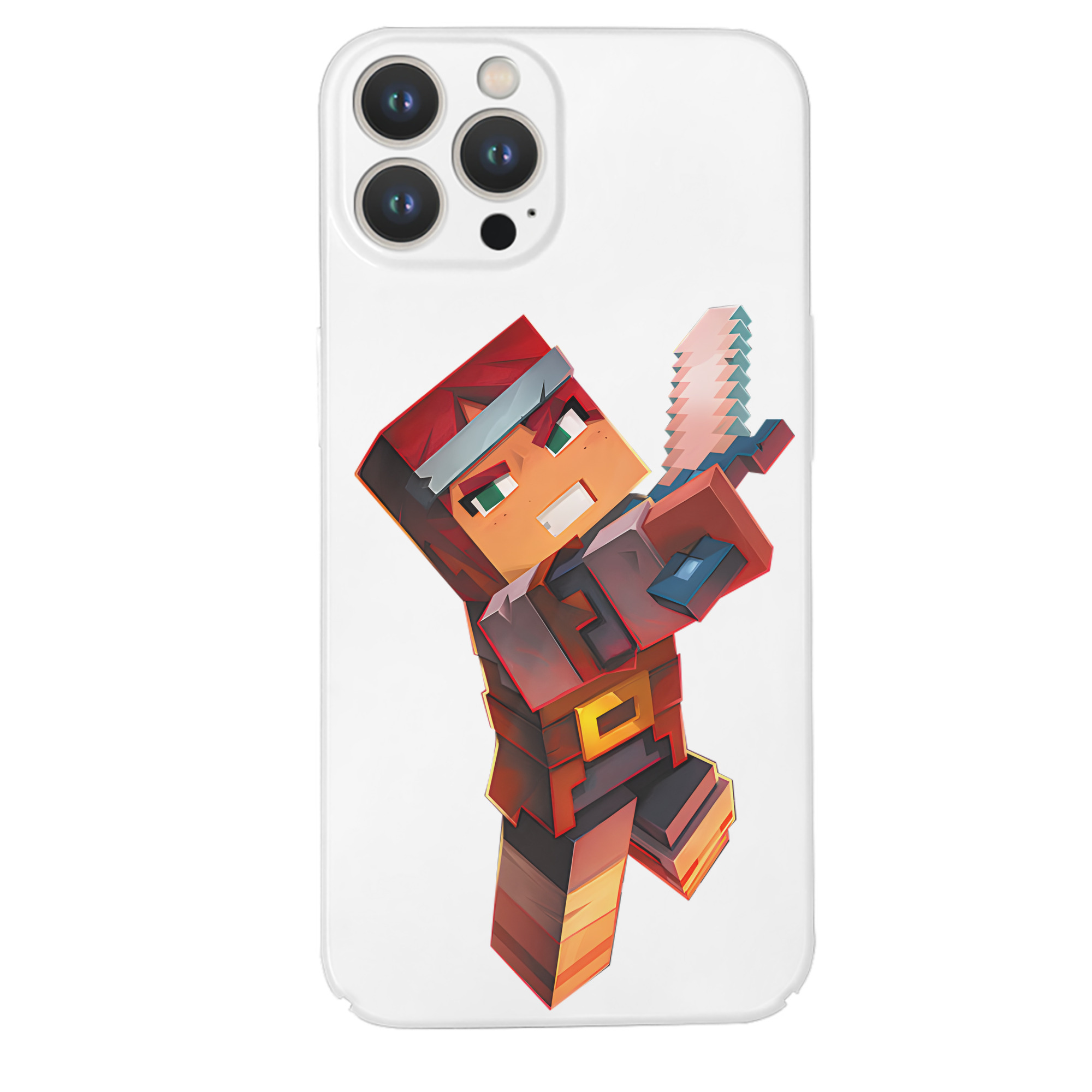 （画像用） マインクラフト ブロックの世界 Minecraft MC Block world 【iPhone 14シリーズ対応】ハードケース